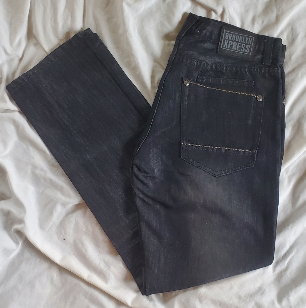 Brooklyn Xpress Vintage Men's Bootcut Black Jeans 34 x 32 NOS NWT BX8047MP